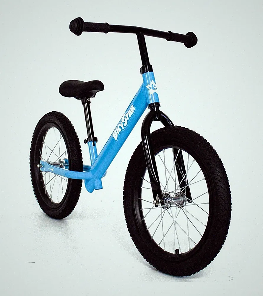 16 Inch BicyStar Balance Bike, Toddler Bicycle Ages 5-8, Air Tires, Footrests
