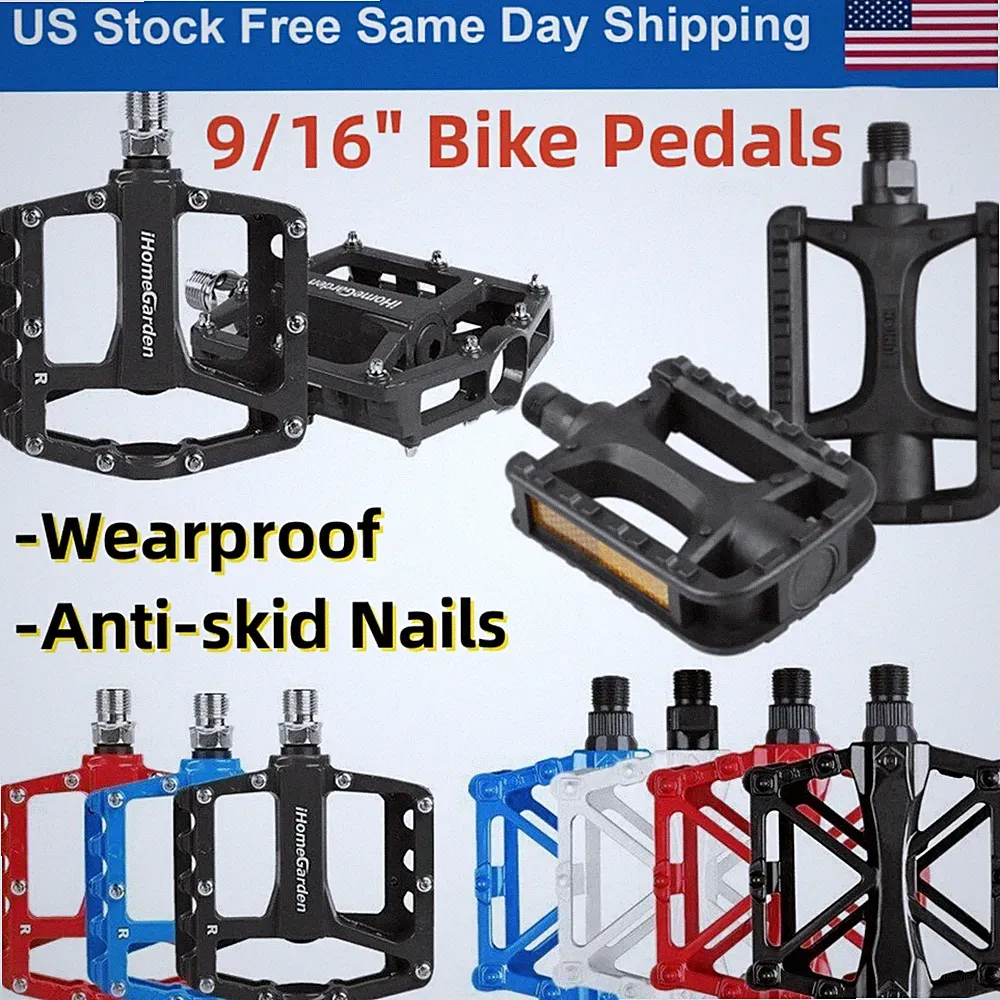9/16 in Aluminum Alloy Bike Pedals Road Bicycle Pedal Mountain Bike Accessories