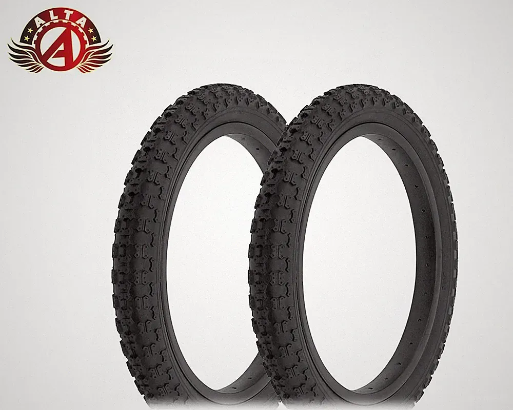ALTA Bicycle TIRES 16" x 2.125" ALL Black COMP III (2) TIRES BMX Bike