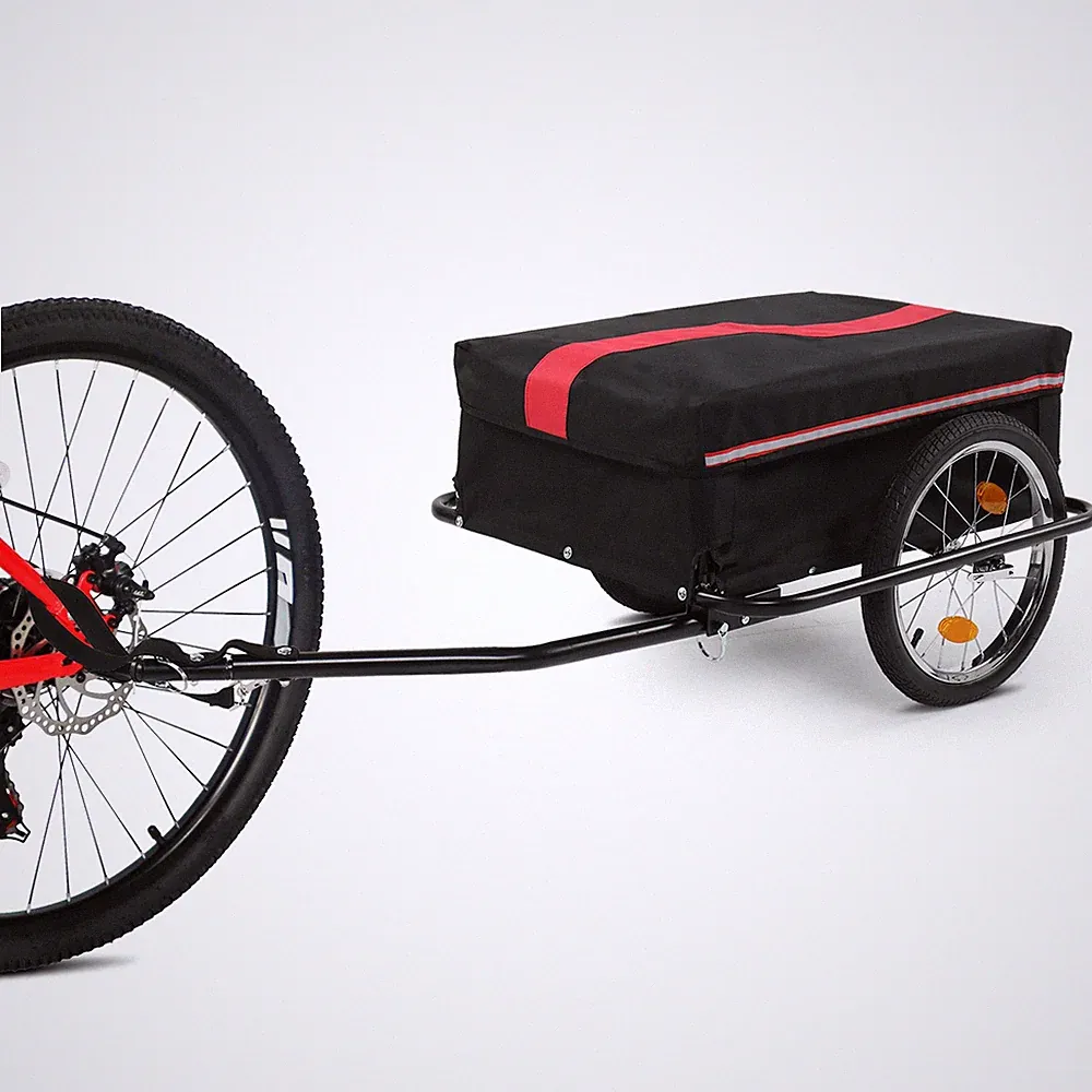 Bike Cargo Trailer Foldable Bicycle Cart Bike Wagon Trailer w/ Universal Hitch