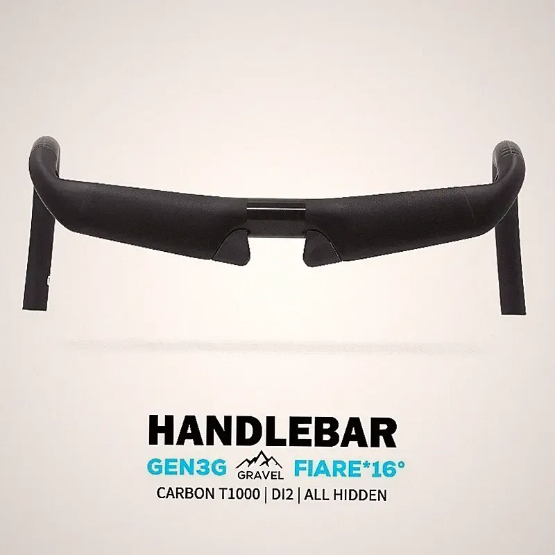 Carbon Fiber Gravel Bike Aero Bar 380/400/420/440mm 16° Flare Bicycle Handlebar
