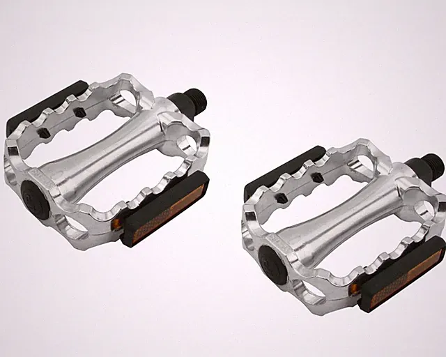F&R 468 ALLOY BICYCLE BIKE SPORT PEDALS SPORT 9/16 IN NEW SILVER.