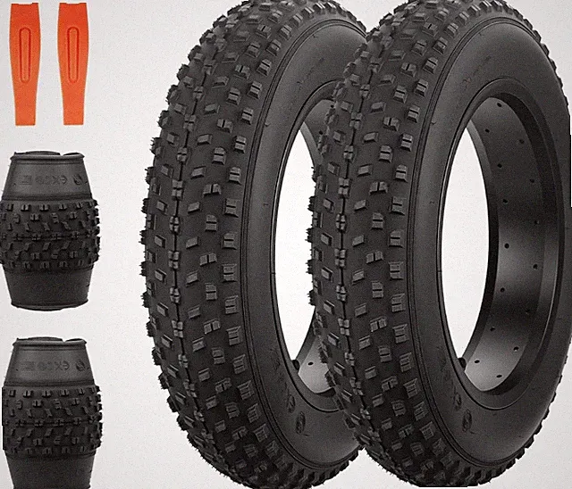 Fat Bike Tire 16 inch Electric Bike Tire Fat 16 x 4.0 inch Black - 2 Tires