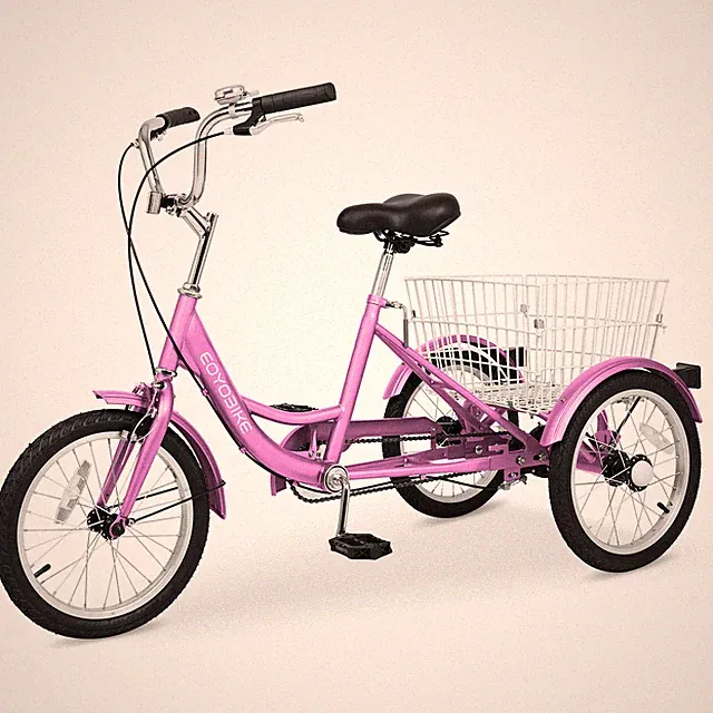 H&ZT 16" Trike Tricycle Trike Cruiser Bike for Beginner Riders Boy Girl Low-Step