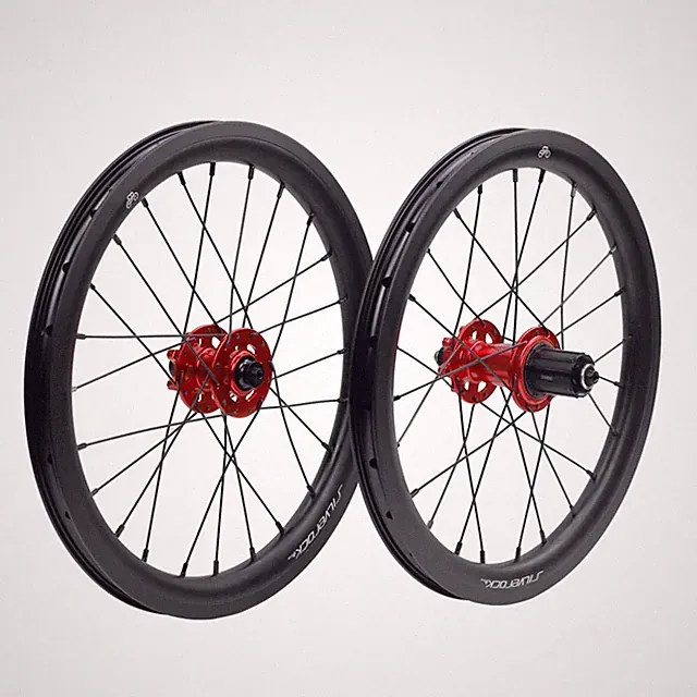 Kid's Road Bicycle Alloy Disc Brake Wheels 16in 349 Child Folding Bike Wheelset