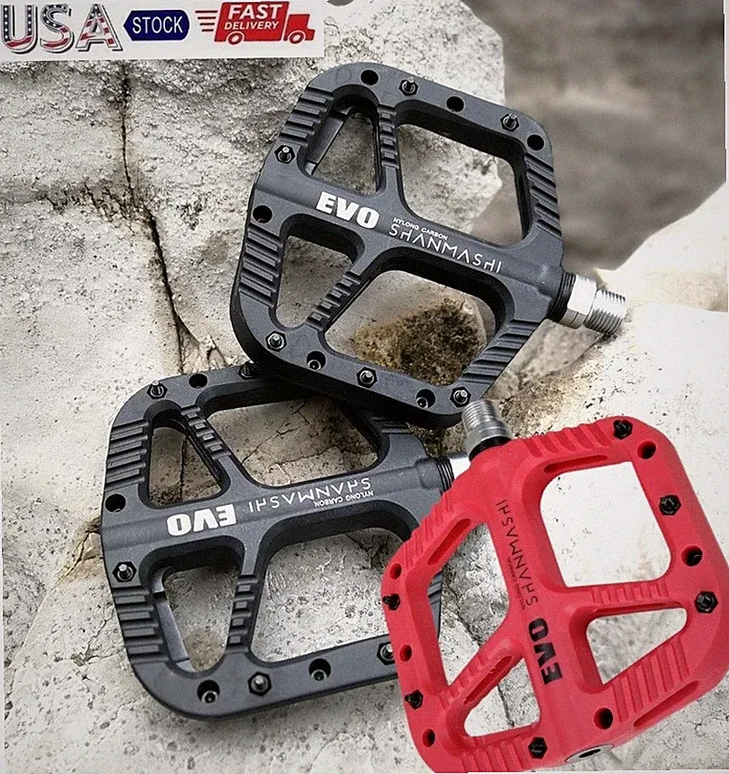 Road Mountain Bike Bicycle Pedal Bearings 9/16 in Flat Nylon Pedals