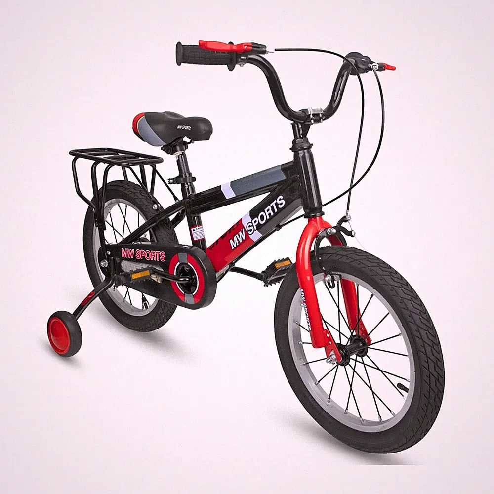 Slippery Racer MW Sports 16 inch Kids Bike with Removable Training Wheels, Ha...