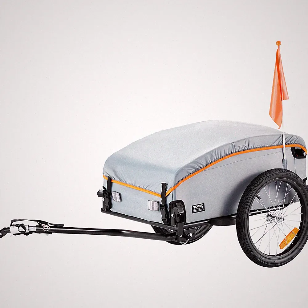 VEVOR Bike Cargo Trailer Bicycle Carrier Storage Cart 100 lbs Load Carbon Steel