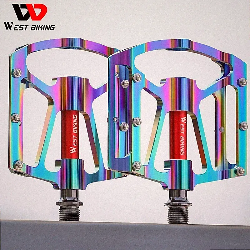 WEST BIKING Bicycle Pedals Aluminum 3 Sealed Bearing MTB Road Bike Pedals 9/16in